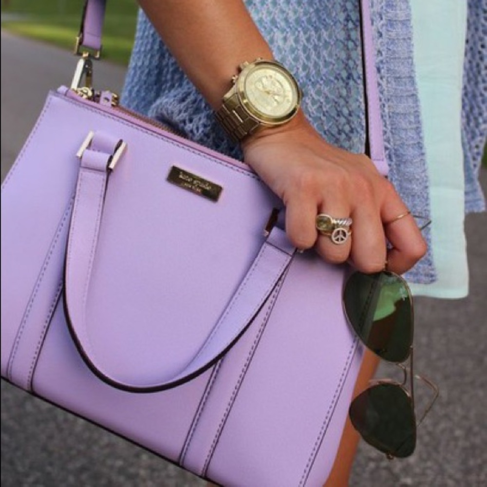 Kate Spade Newbury Lane Loden Lavender Leather Bag
